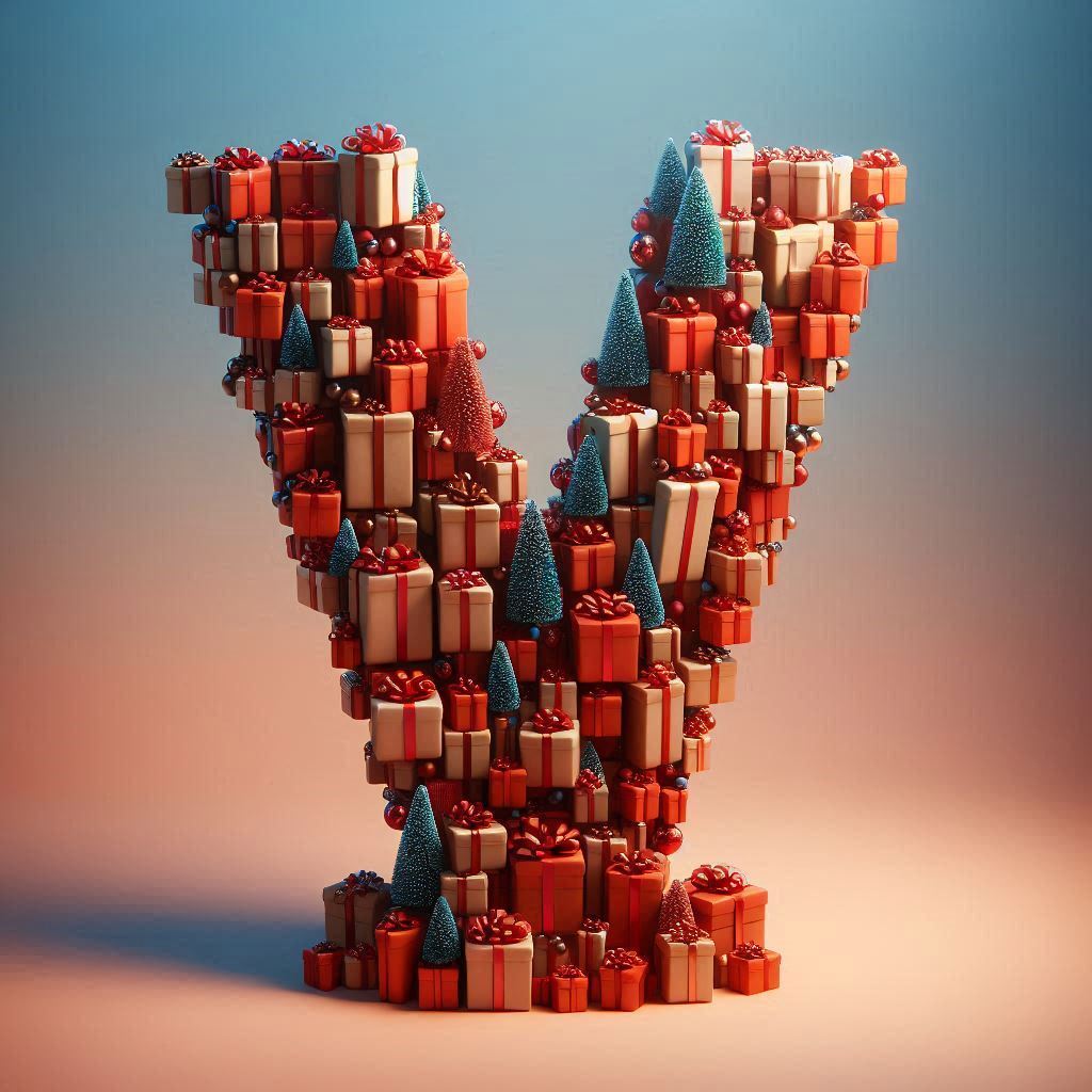 Christmas gifts 2 — litera V (wariant 2)