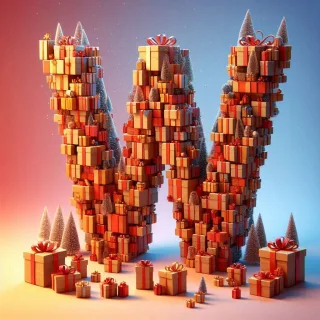 Christmas gifts 2 — litera W (wariant 2)