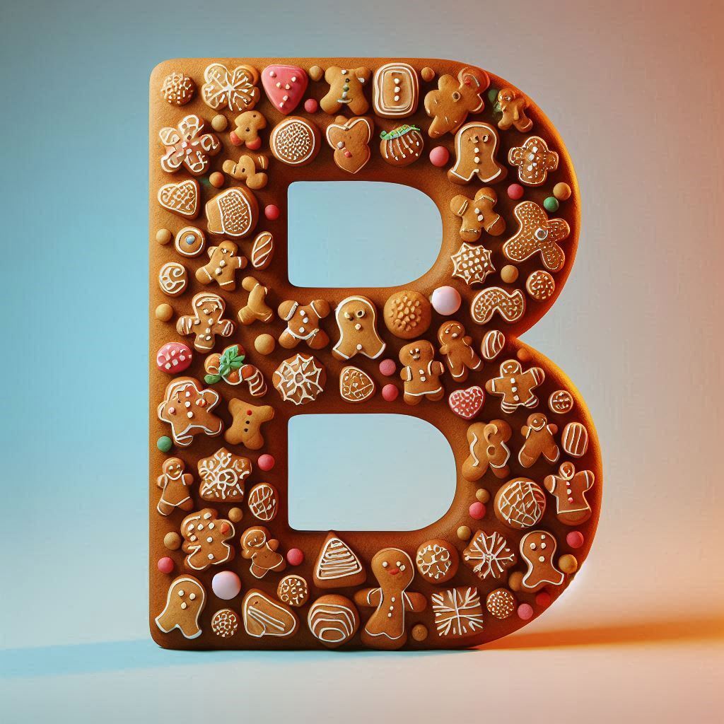 Christmas gingerbread — litera B