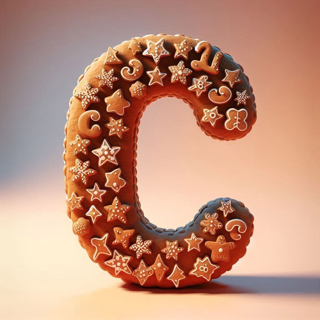 Christmas gingerbread — litera C
