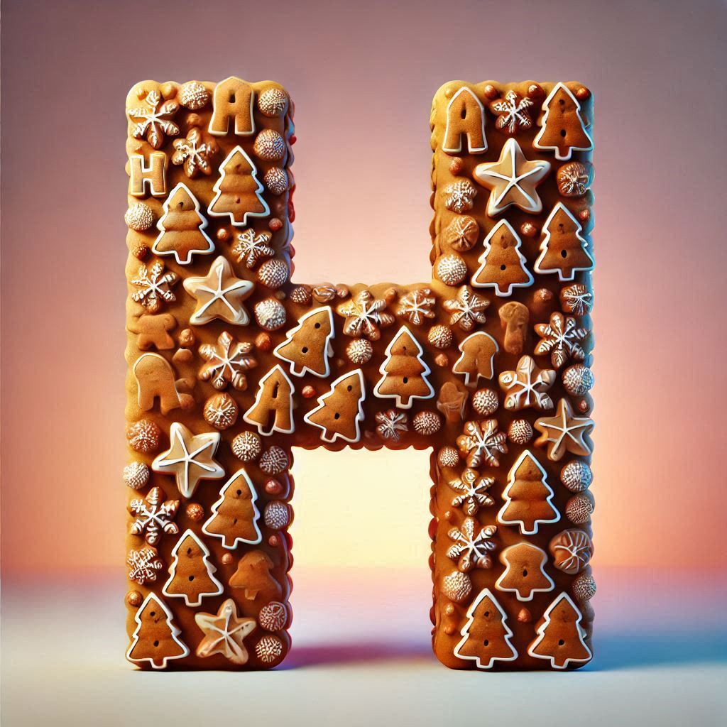 Christmas gingerbread — litera H