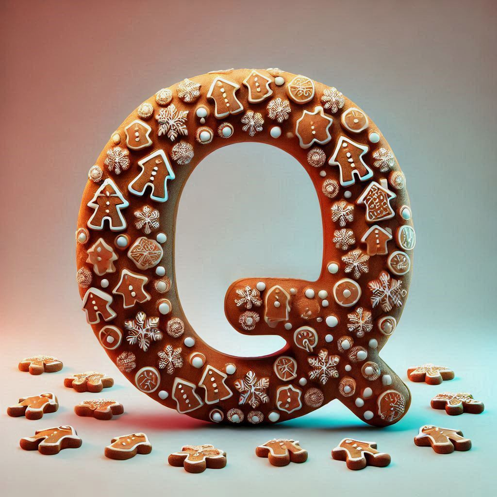 Christmas gingerbread — litera Q