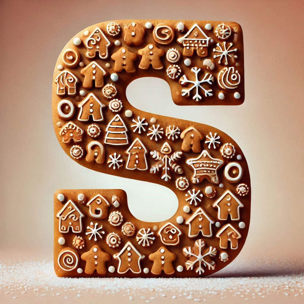 Christmas gingerbread — litera S