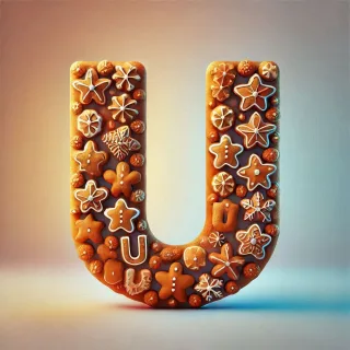 Christmas gingerbread — litera U