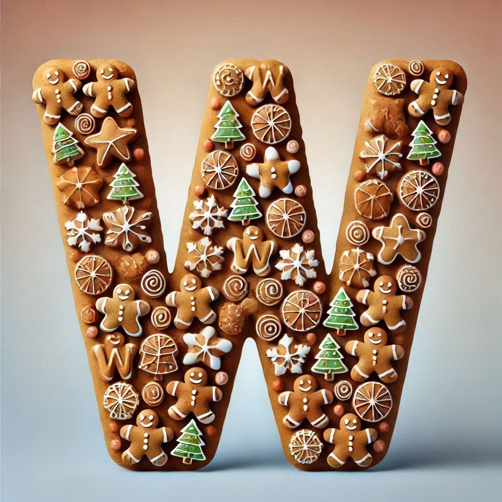 Christmas gingerbread — litera W