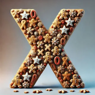 Christmas gingerbread — litera X