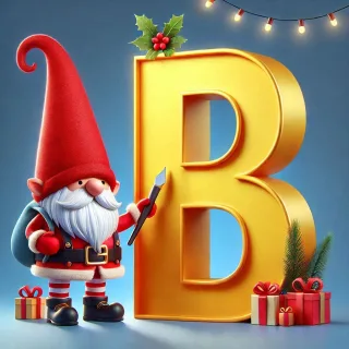 Christmas gnome — litera B