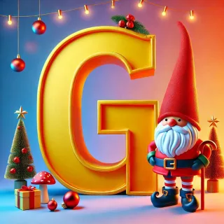 Christmas gnome — litera G