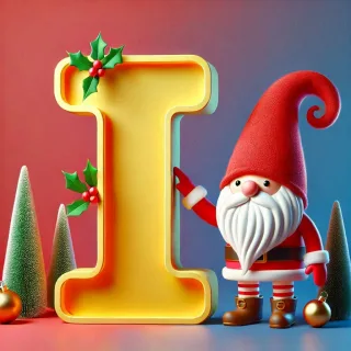 Christmas gnome — litera I