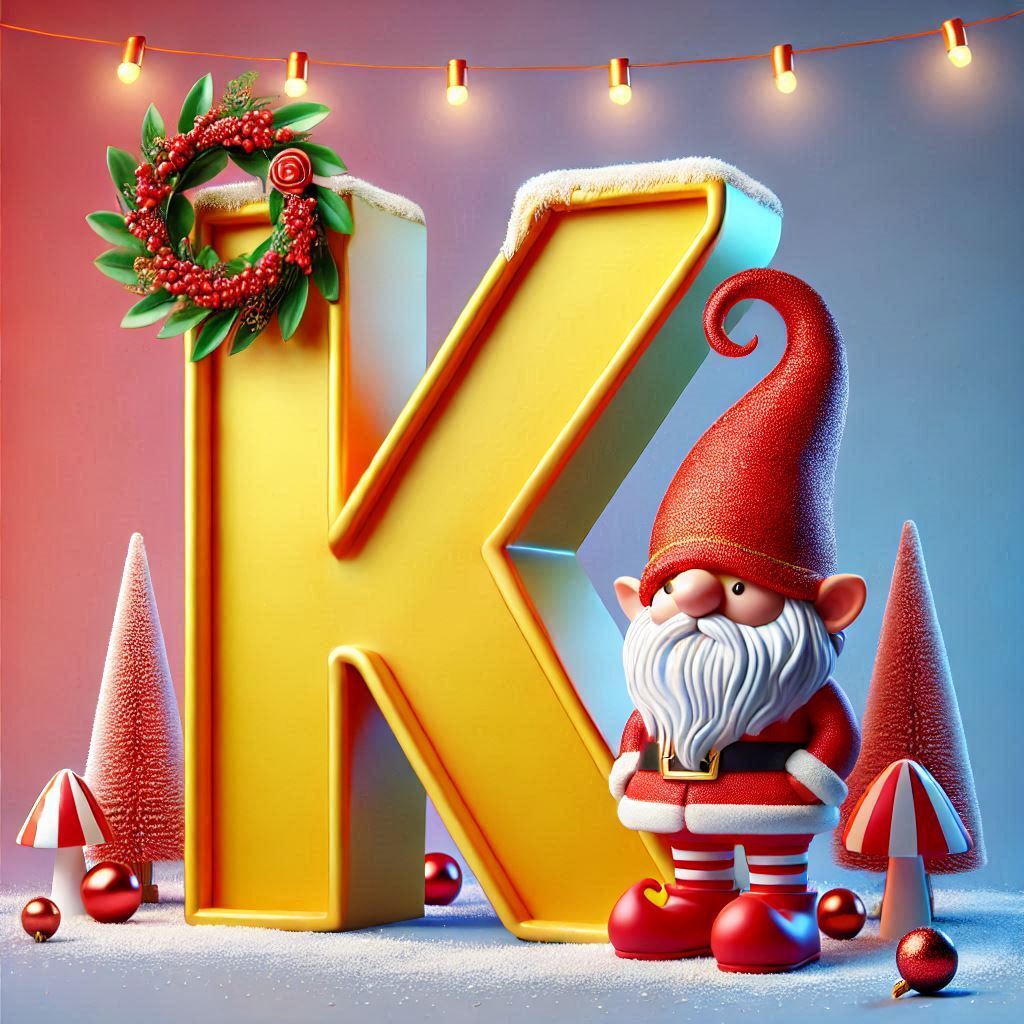 Christmas gnome — litera K