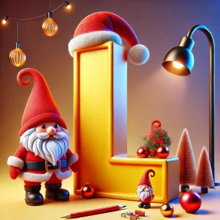 Christmas gnome — litera L