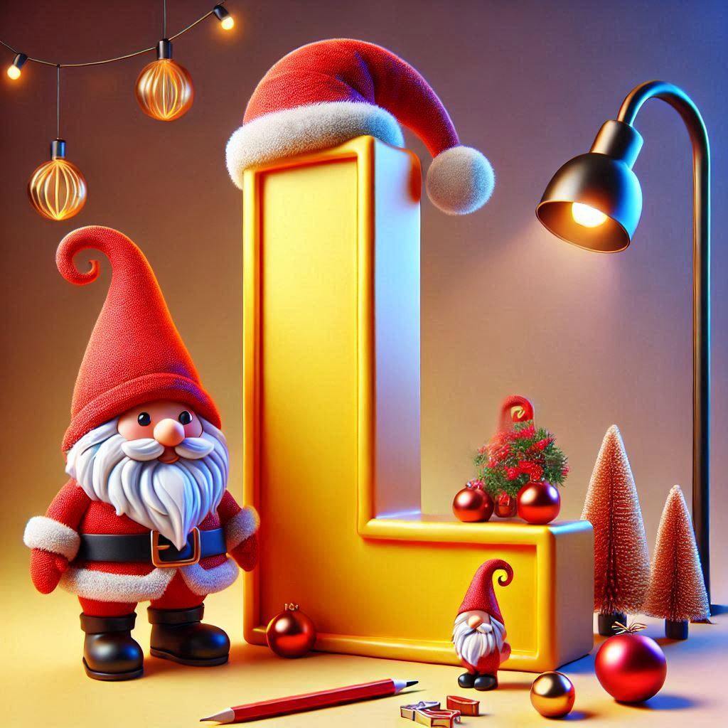 Christmas gnome — litera L