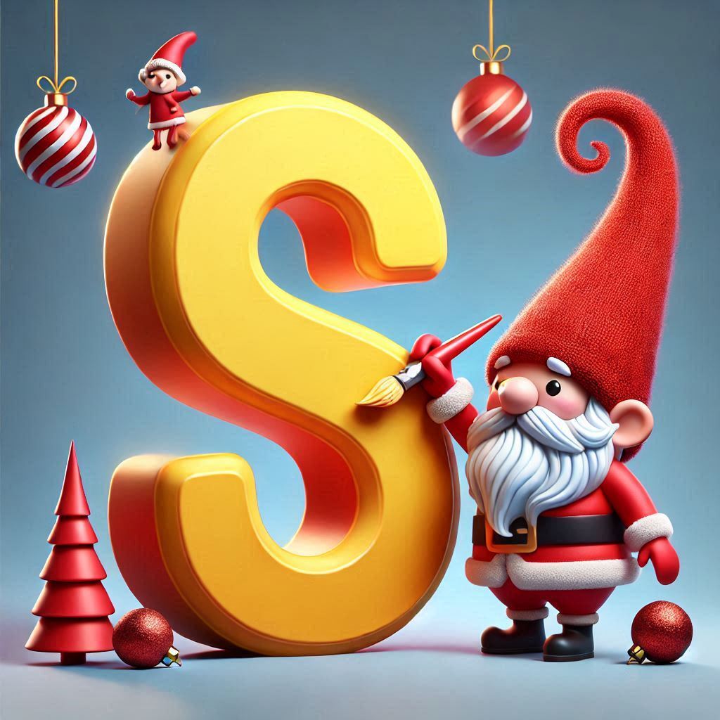Christmas gnome — litera S