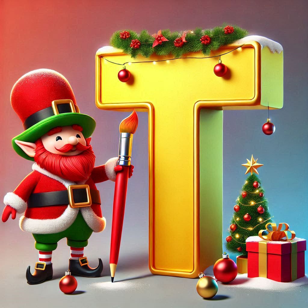 Christmas gnome — litera T