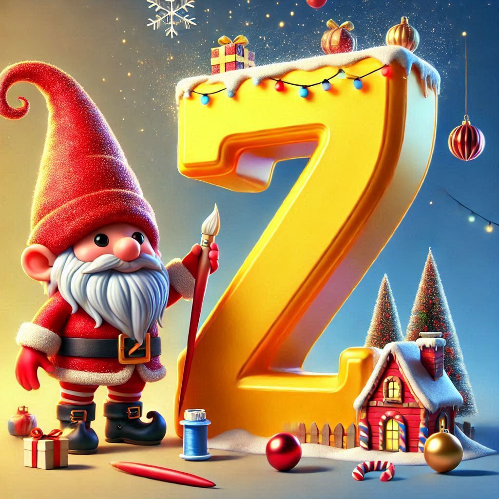 Christmas gnome — litera Z (wariant 2)