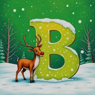 Christmas reindeer — litera B