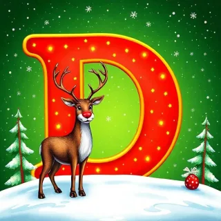 Christmas reindeer — litera D
