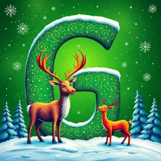 Christmas reindeer — litera G