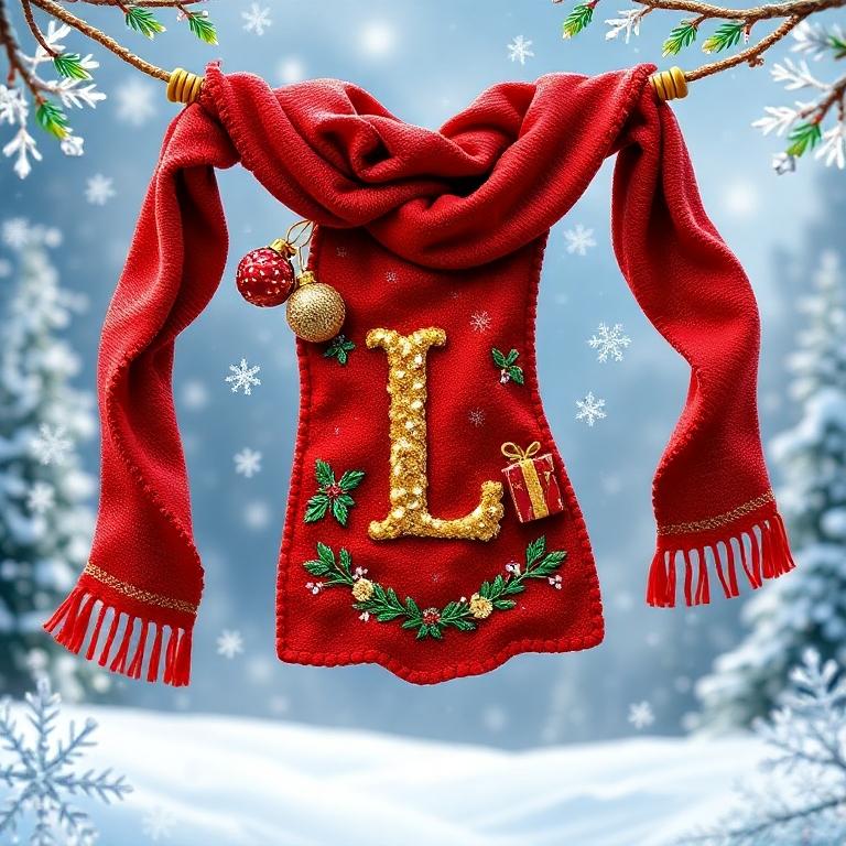 Christmas scarf — litera L