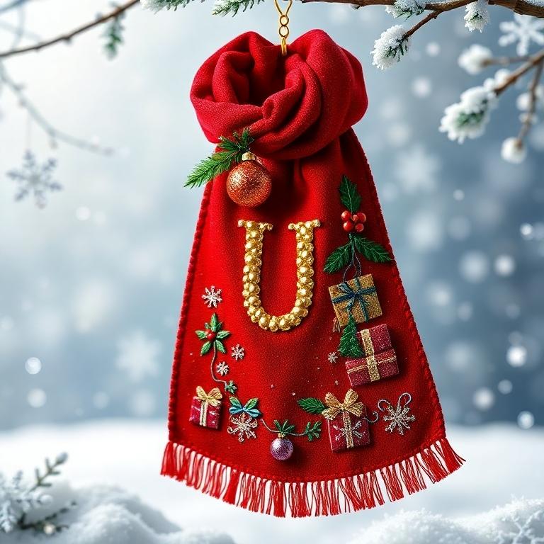 Christmas scarf — litera U