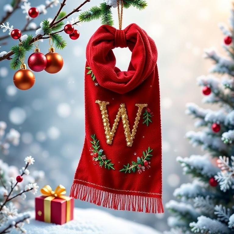 Christmas scarf — litera W