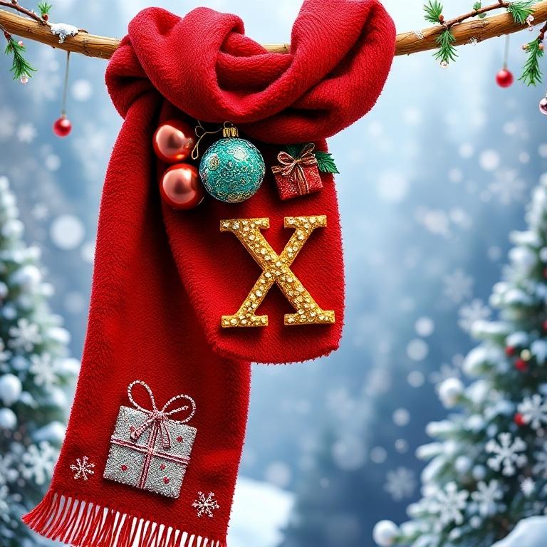 Christmas scarf — litera X