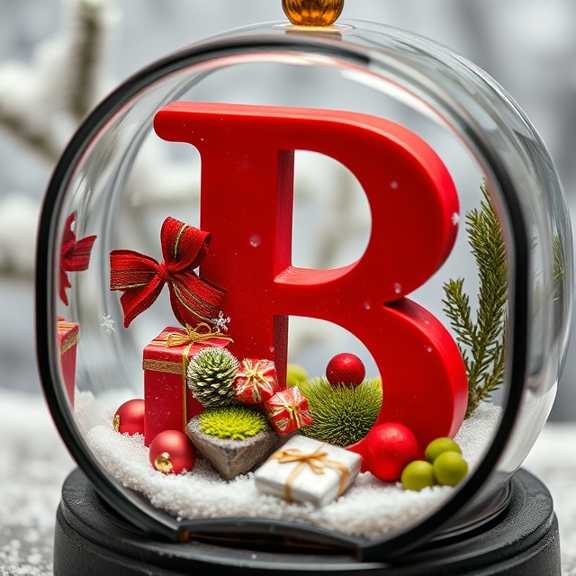 Christmas snow globe — litera B
