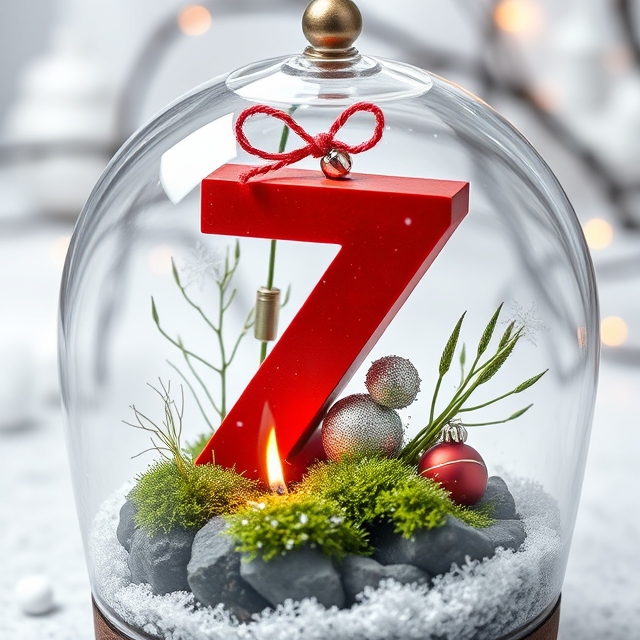 Christmas snow globe — litera Z