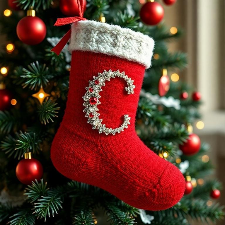 Christmas sock — litera C
