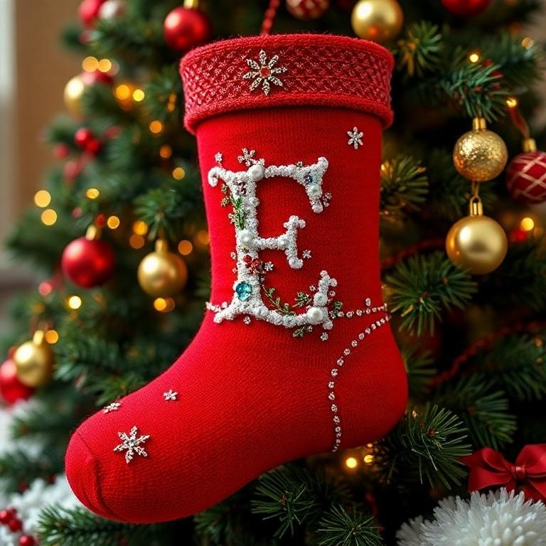 Christmas sock — litera E