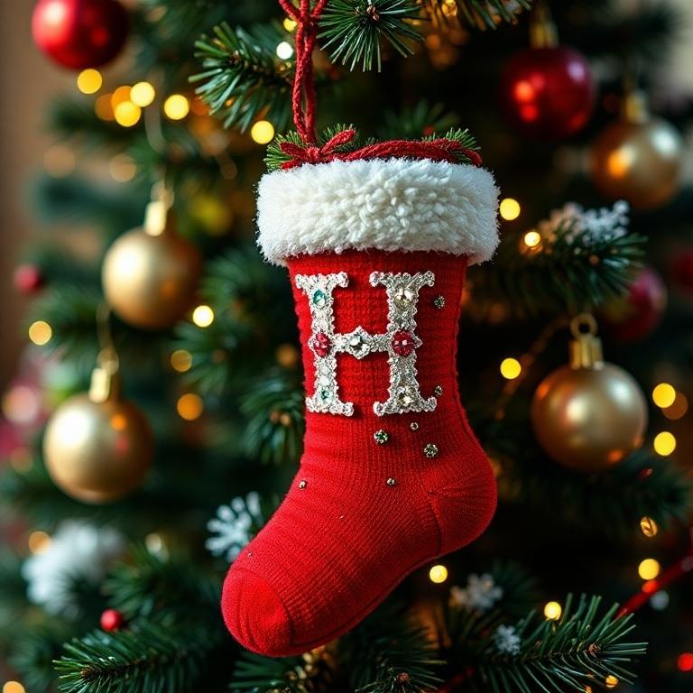 Christmas sock — litera H