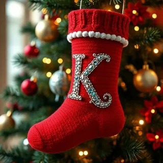 Christmas sock — litera K