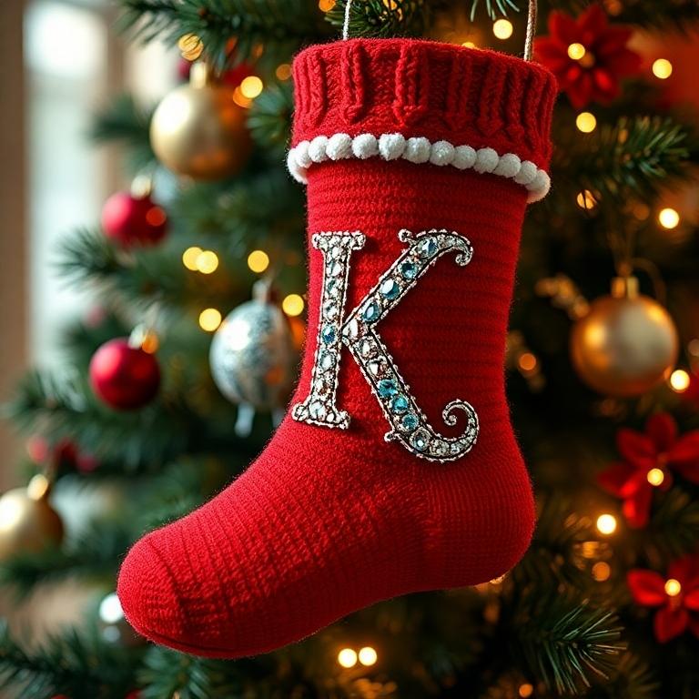Christmas sock — litera K