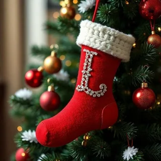 Christmas sock — litera L