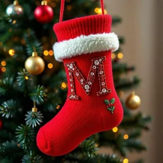 Christmas sock — litera M
