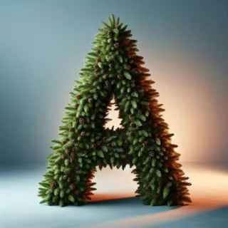 Christmas spruce — litera A (wariant 2)
