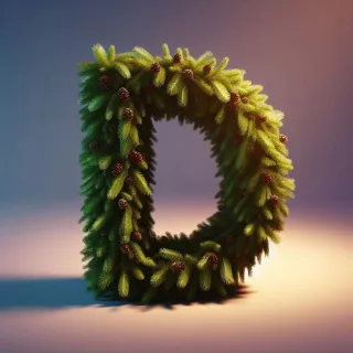 Christmas spruce — litera D (wariant 2)