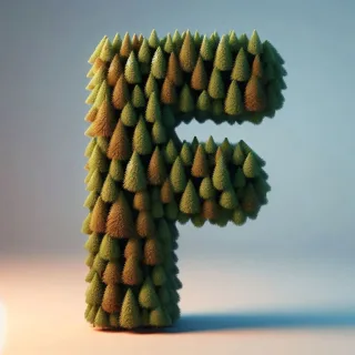 Christmas spruce — litera F (wariant 2)