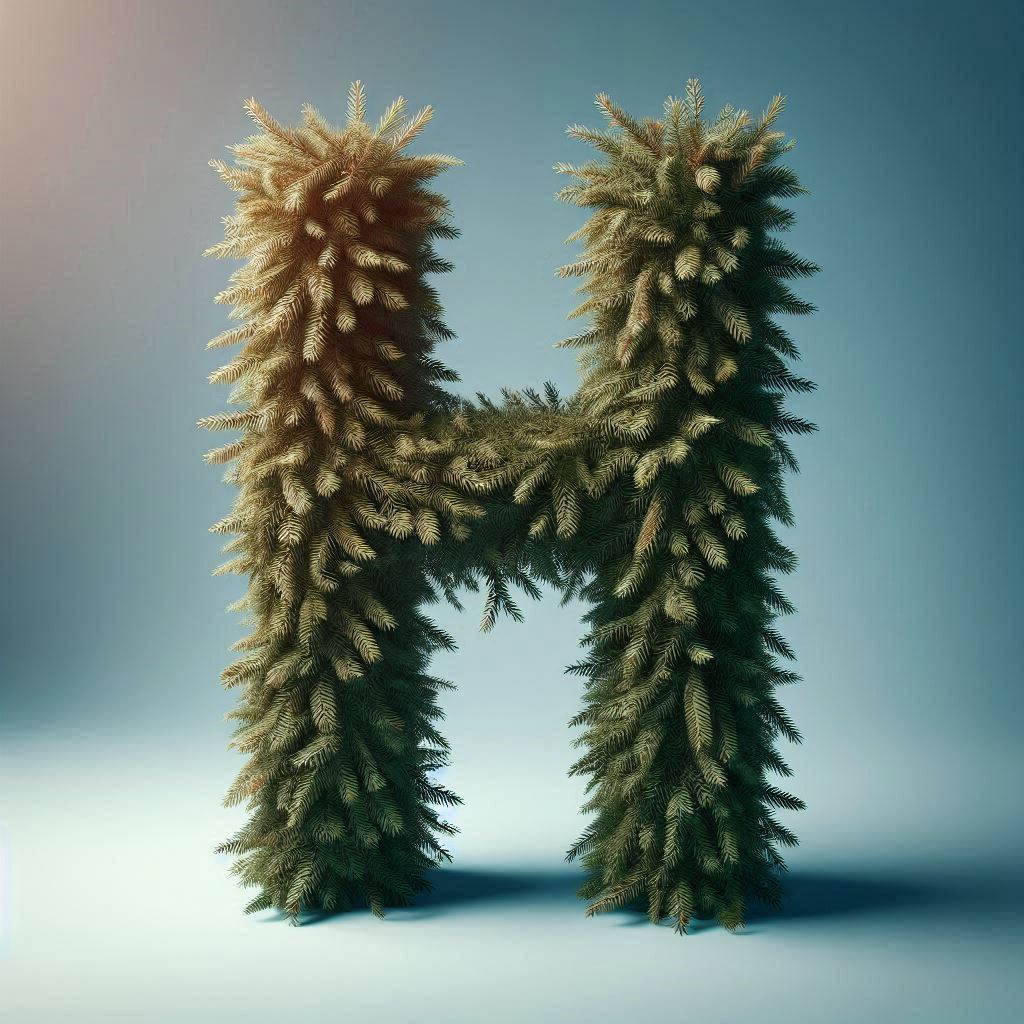 Christmas spruce — litera H (wariant 2)