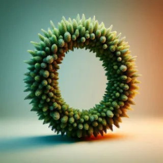Christmas spruce — litera O (wariant 2)