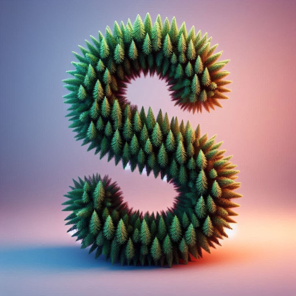 Christmas spruce — litera S (wariant 2)