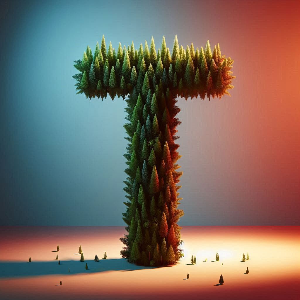 Christmas spruce — litera T