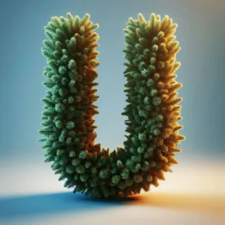 Christmas spruce — litera U (wariant 2)