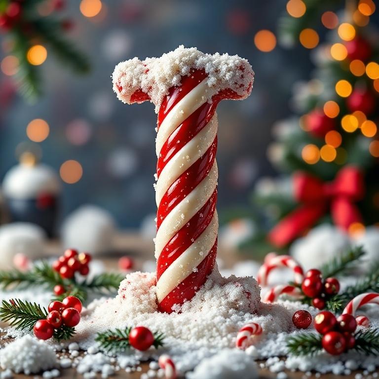 Christmas stick candy — litera I