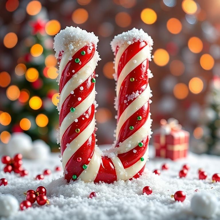 Christmas stick candy — litera U