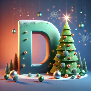 Christmas tree 3 — litera D (wariant 2)