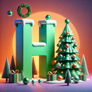 Christmas tree 3 — litera H (wariant 2)