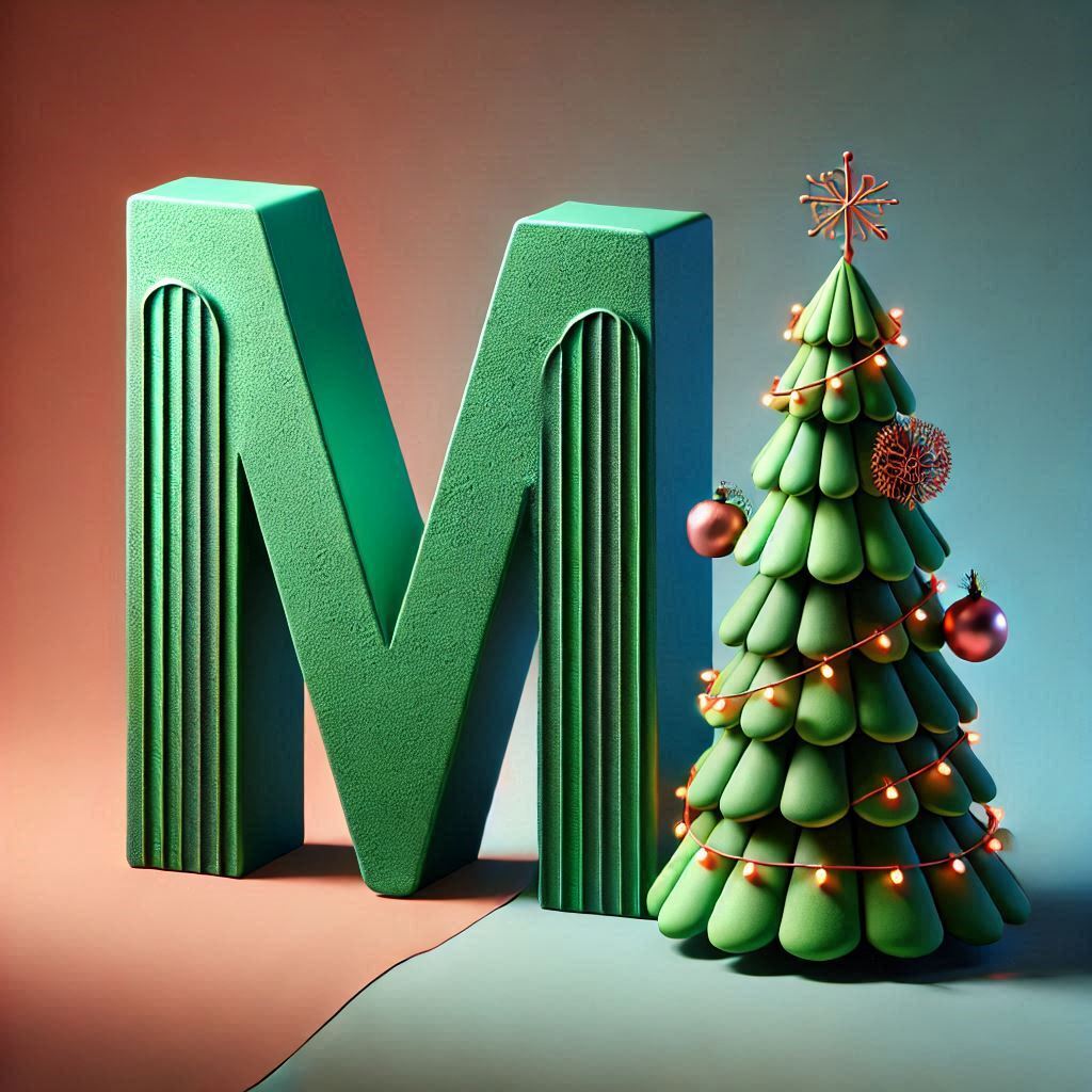 Christmas tree 3 — litera M (wariant 2)