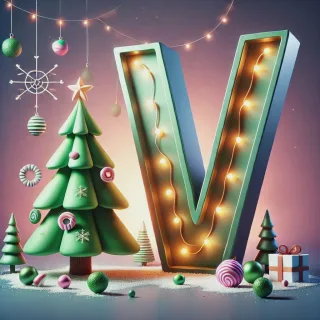 Christmas tree 3 — litera V (wariant 2)