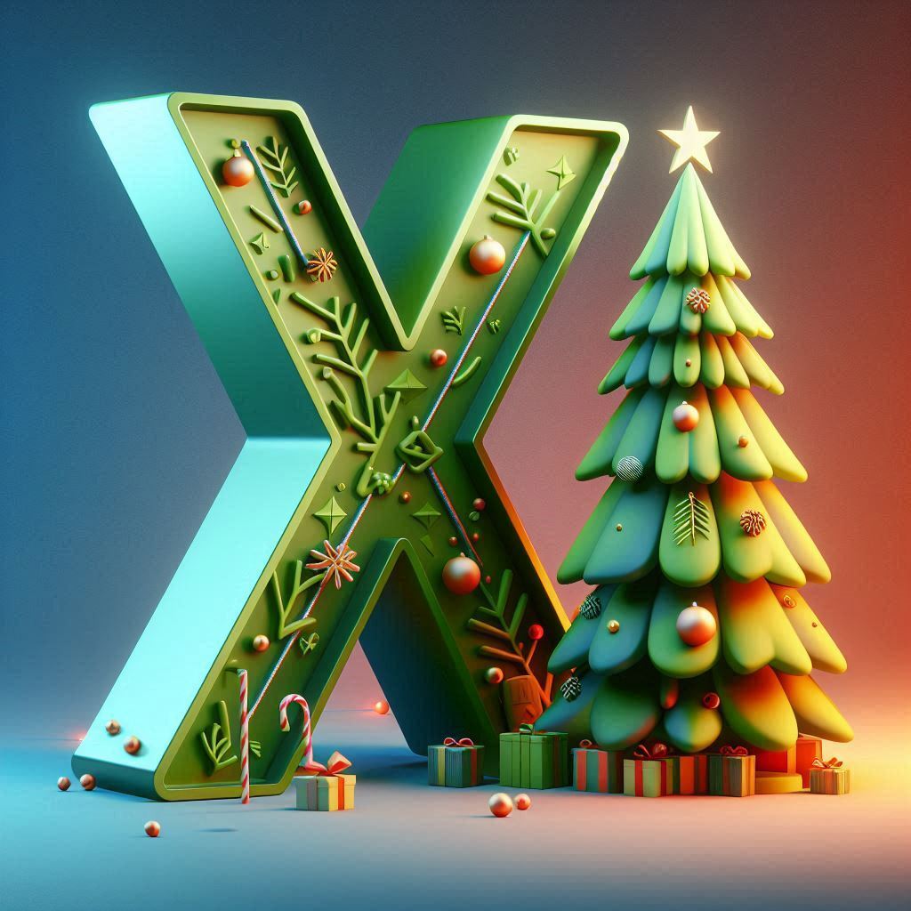 Christmas tree 3 — litera X (wariant 2)